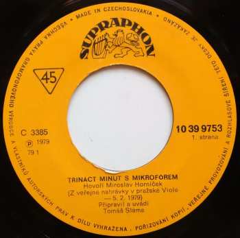 SP Miroslav Horníček: Třináct Minut S Mikrofórem