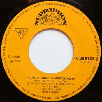 SP Miroslav Horníček: Třináct Minut S Mikrofórem