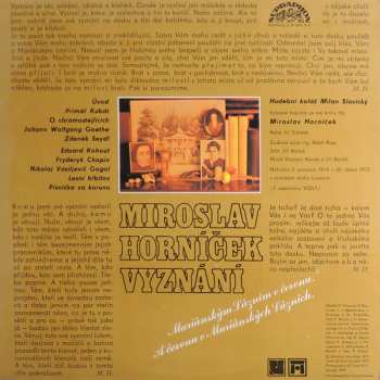 LP Miroslav Horníček: Vyznání Mariánským Lázním V Červnu. A Červnu V Mariánských Lázních.