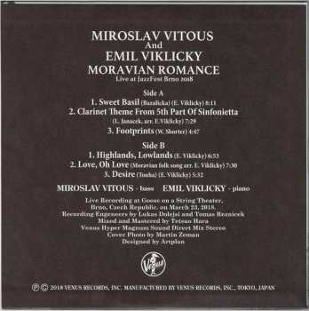 LP Miroslav Vitous: Moravian Romance (Live At JazzFest Brno 2018)