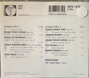 2CD Mischa Elman: BBC Radio Recitals - Recorded 1961 - Published For The First time