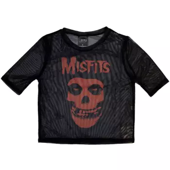 Women's Crop Top Orange Logo Misfits & Skull