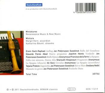 CD Jan Pieterszoon Sweelinck: Miniatures. Renaissance Music and New Music