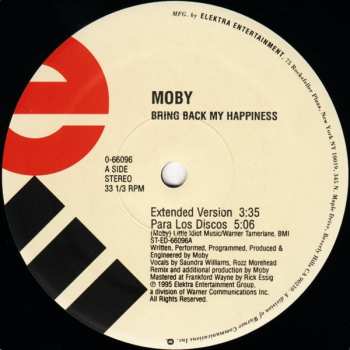 LP Moby: Bring Back My Happiness