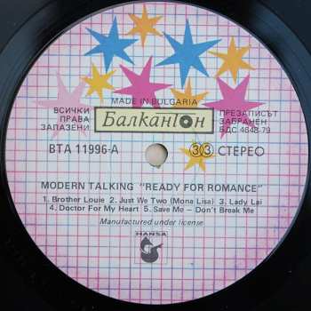 LP Modern Talking: Ready For Romance  - The 3rd Album