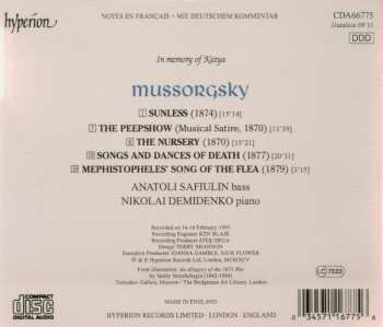 CD Modest Mussorgsky: Songs And Dances Of Death - Sunless - The Nursery - The Peepshow