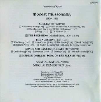 CD Modest Mussorgsky: Songs And Dances Of Death - Sunless - The Nursery - The Peepshow