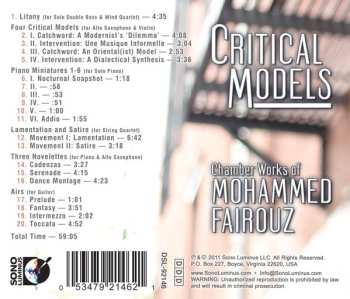 CD Mohammed Fairouz: Critical Models (Chamber Works Of Mohammed Fairouz)