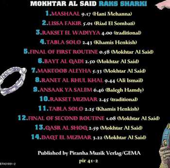 CD مختار السيد: Raks Sharki (Classic Egyptian Dance Music)