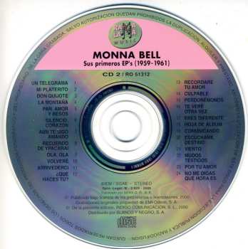 2CD Monna Bell: Sus Primeros EP's (1959-1961)