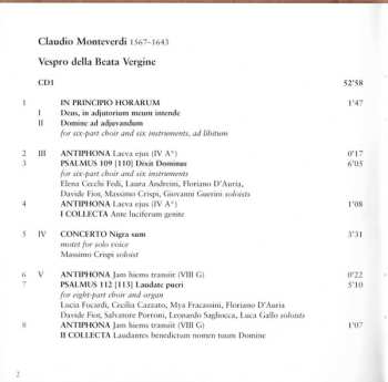 2CD Claudio Monteverdi: Vespro Della Beata Vergine