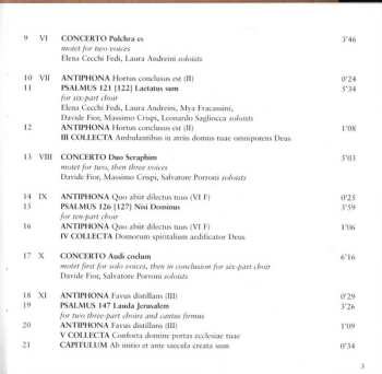 2CD Claudio Monteverdi: Vespro Della Beata Vergine