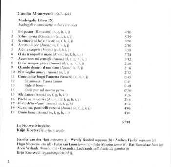 CD Claudio Monteverdi: Madrigali - Libro IX