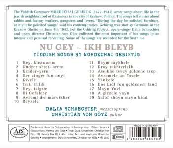 CD Christian von Götz: Nu Gey - Ikh Bleyb (Yiddish Songs By Mordechai Gebirtig)