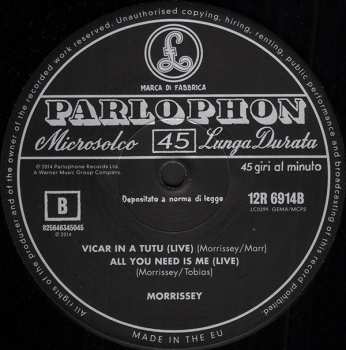 LP Morrissey: Satellite Of Love (Live)