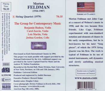 CD Morton Feldman: String Quartet (1979)