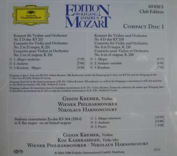 2CD/Box Set Berliner Philharmoniker: Violinkonzerte Nr. 2 Und 4 - «Sinfonica Concertante» K. 364 - Violinkonzerte Nr. 3 Und 5