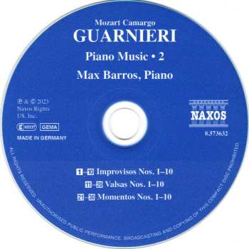 CD Mozart Camargo Guarnieri: Piano Music • 2
