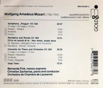 CD Wolfgang Amadeus Mozart: Concerto Kv 503, Aria Kv 505, Symphony Kv 504