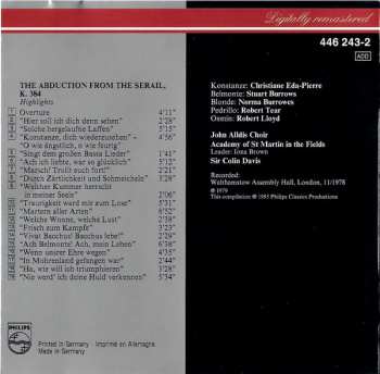 CD Wolfgang Amadeus Mozart: Die Entführung Aus Dem Serail Highlights