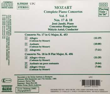 CD Wolfgang Amadeus Mozart: Complete Piano Concertos Vol. 5 - Nos. 17 And 18