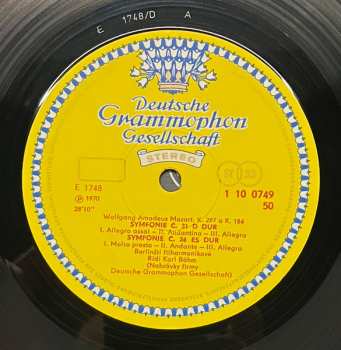 LP Berliner Philharmoniker: Symfonie K.338, K.297, K.184