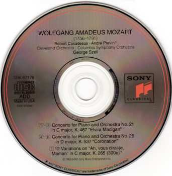 CD Columbia Symphony Orchestra: Piano Concertos: No. 21 "Elvira Madigan" / No. 26 "Coronation"