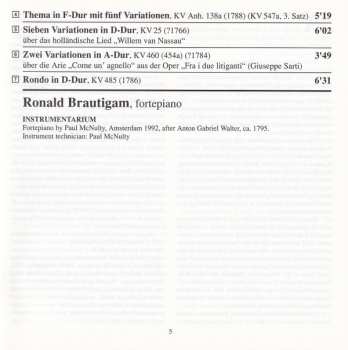 4CD Wolfgang Amadeus Mozart: Complete Piano Variations