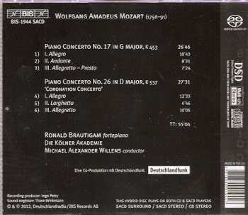 SACD Wolfgang Amadeus Mozart: Piano Concertos Nos 17 In G Major & 26 In D Major Coronation