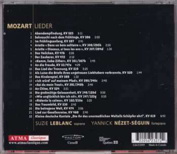 CD Wolfgang Amadeus Mozart: Lieder 