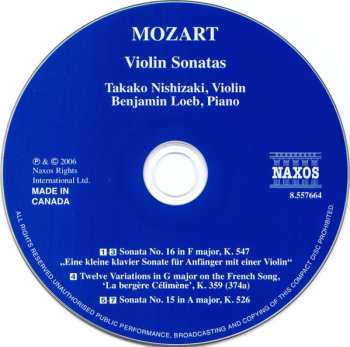 CD Wolfgang Amadeus Mozart: Violin Sonatas • 5