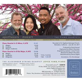 CD Wolfgang Amadeus Mozart: Apotheosis Vol. 2: Mozart - The Piano Quartets