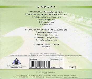 CD Wolfgang Amadeus Mozart: Overture, The Magic Flute / Symphony No. 36 In C Major K. 425 'Linz' / Symphony No. 39 In E Flat Major K. 543