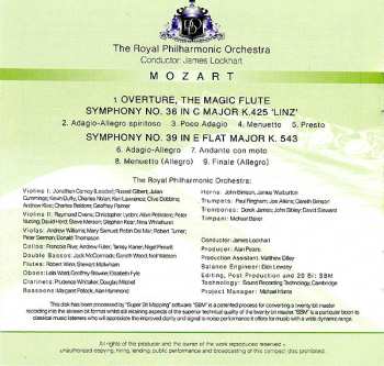 CD Wolfgang Amadeus Mozart: Overture, The Magic Flute / Symphony No. 36 In C Major K. 425 'Linz' / Symphony No. 39 In E Flat Major K. 543