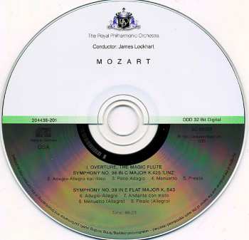 CD Wolfgang Amadeus Mozart: Overture, The Magic Flute / Symphony No. 36 In C Major K. 425 'Linz' / Symphony No. 39 In E Flat Major K. 543