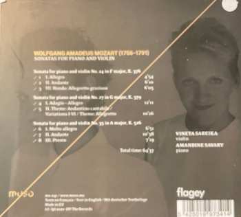 CD Wolfgang Amadeus Mozart: Piano And Violin Sonatas K.376 / K.379 / K.526