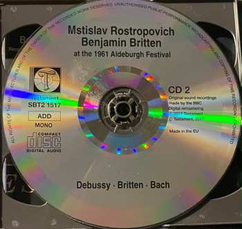 2CD Johann Sebastian Bach: Recorded Live At The 1961 Aldeburgh Festival