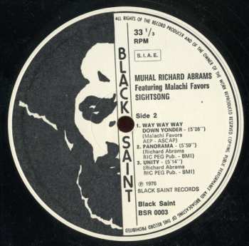 LP Muhal Richard Abrams: Sightsong