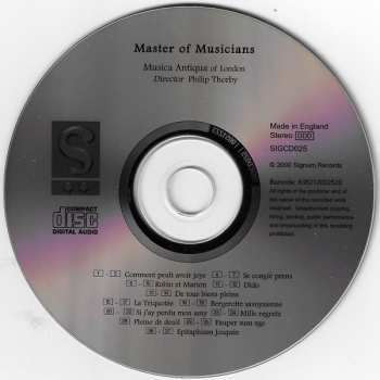 CD Musica Antiqua Of London: Master Of Musicians