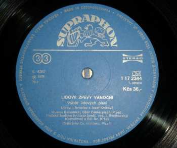 LP Musica Bohemica: Lidové Zpěvy Vánoční