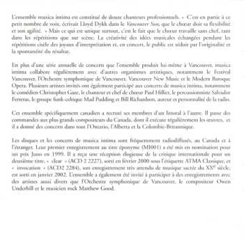 CD Musica Intima: Nativité