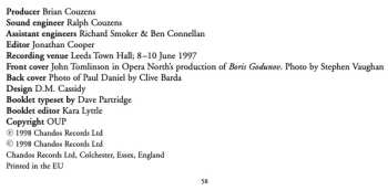CD Modest Mussorgsky: Highlights Boris Godunov