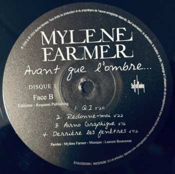 2LP Mylène Farmer: Avant Que L'ombre...