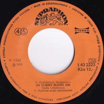 SP Naďa Urbánková: Skvělou Náladu Mám / Za Vlídný Slovo Jen