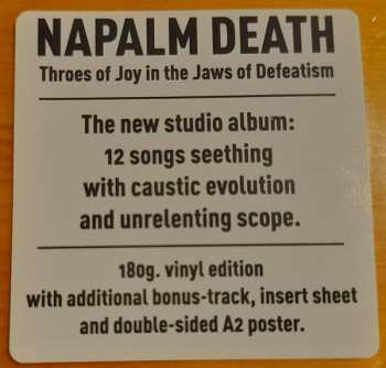 LP Napalm Death: Throes Of Joy In The Jaws Of Defeatism