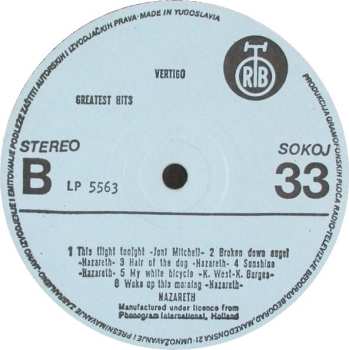 LP Nazareth: Greatest Hits