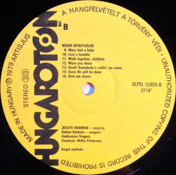 LP The Ambrosian Singers: Negro Spirituals