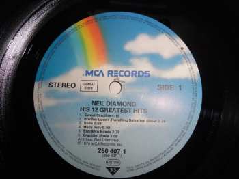 LP Neil Diamond: His 12 Greatest Hits