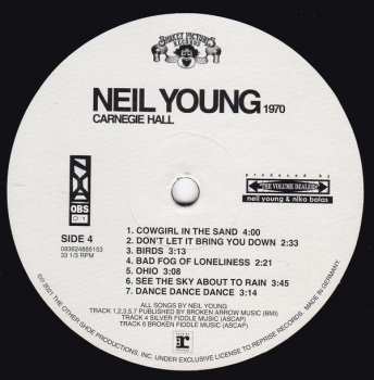 2LP Neil Young: Carnegie Hall 1970