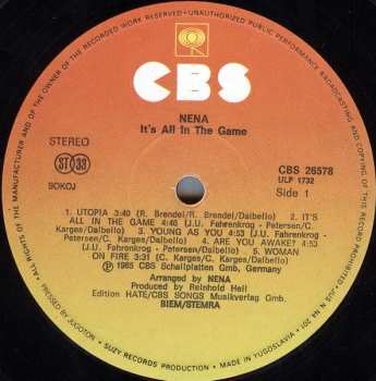 LP Nena: It's All In The Game